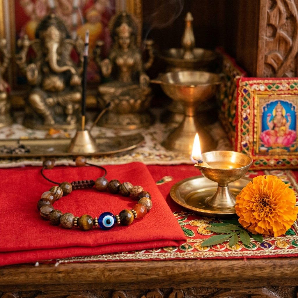 Bracelet at mandir altar